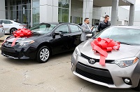 Students enrolled in East Mississippi Community College’s Automotive Technology Program have two Toyota Corollas to hone their skills on thanks to a donation of the vehicles by Carl Hogan Toyota.