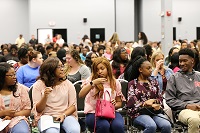 About 750 seniors from high schools in Lowndes County attended a “Senior Sendoff” Wednesday, May 1, in the Lyceum Auditorium on East Mississippi Community College’s Golden Triangle campus.