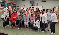 Sophomores in EMCC’s Associate Degree Nursing visited with Allied Health students at Choctaw County High School Monday, Jan. 27. The nursing students answered questions about admission procedure and graduation requirements. They also gave a “day-in-the-life” presentation, in which they spoke about what is required of nursing students.