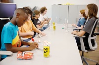 Registration is taking place for 2024 summer camps at the Lion Hills Center and The Communiversity. Here, students participate last year in Camp AMP at The Communiversity. 